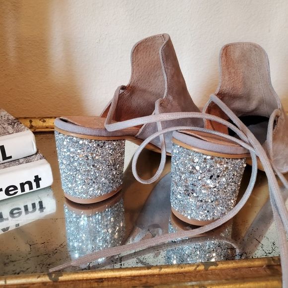 Free People sparkler wrap mule heels - Picture 8 of 11